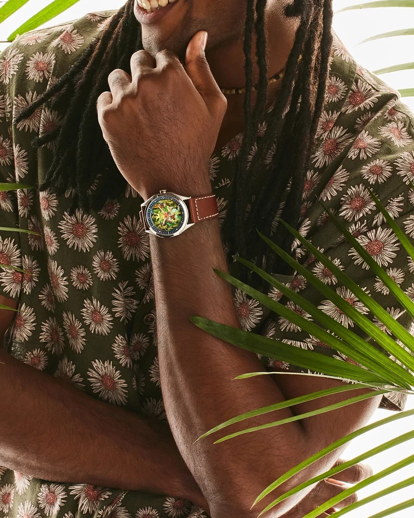 Mickey Mouse Explorer Green Dial Leather Strap AW1149-06W | CITIZEN